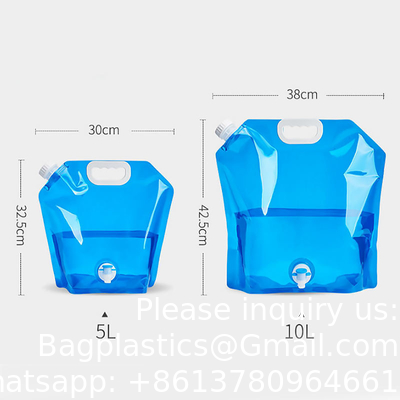 Sacs d'eau de voiture pliables pliables à l'extérieur conteneur de camping de randonnée portable de survie de stockage sac de transport