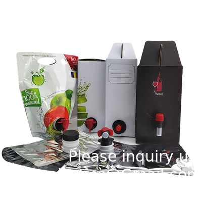 Facile de porter le vin de 1l 3l 5l 10l met en sac le sac de empaquetage de bavoir dans la boîte avec le sac de boîte de BAVOIR de bec, sac dans la boîte, poche froide de café