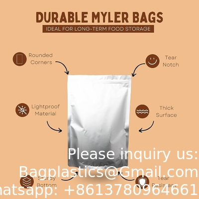 Emballage Sacs Mylar ️ Sacs étanches à la chaleur pour l'emballage des aliments, des bonbons, du sucre, des collations Herbes ️ Sceau anti-odeur