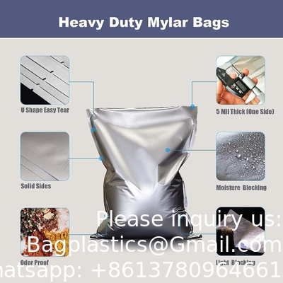 Emballage Sacs Mylar ️ Sacs étanches à la chaleur pour l'emballage des aliments, des bonbons, du sucre, des collations Herbes ️ Sceau anti-odeur