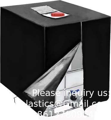 IBC Tote Couvercle avec fermeture à glissière, 275 Gallons 1000L Extérieur IBC Tote Ombrelle solaire 210D Oxford Tissu Couvercle étanche à l'eau à l'épreuve du soleil