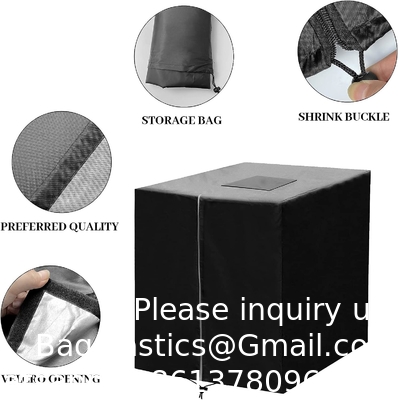 IBC Tote Couvercle avec fermeture à glissière, 275 Gallons 1000L Extérieur IBC Tote Ombrelle solaire 210D Oxford Tissu Couvercle étanche à l'eau à l'épreuve du soleil