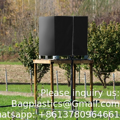 IBC Tote Couvercle avec fermeture à glissière, 275 Gallons 1000L Extérieur IBC Tote Ombrelle solaire 210D Oxford Tissu Couvercle étanche à l'eau à l'épreuve du soleil