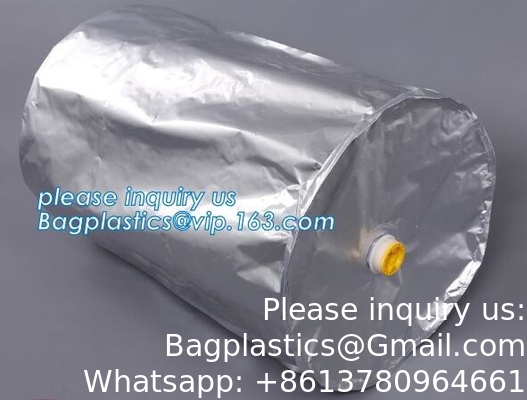 Fabrique sur mesure à fond rond de papier d'aluminium sacs de doublure pour tambour sac doublure personnalisé flexible hd doublure tambour 200 ltr