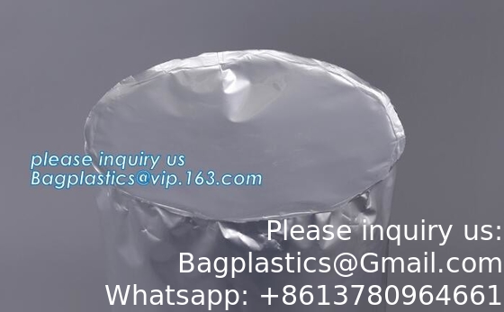Fabrique sur mesure à fond rond de papier d'aluminium sacs de doublure pour tambour sac doublure personnalisé flexible hd doublure tambour 200 ltr