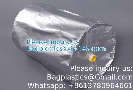 Fabrique sur mesure à fond rond de papier d'aluminium sacs de doublure pour tambour sac doublure personnalisé flexible hd doublure tambour 200 ltr
