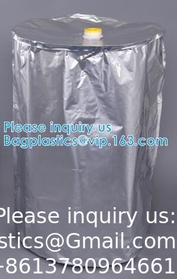Fabrique sur mesure à fond rond de papier d'aluminium sacs de doublure pour tambour sac doublure personnalisé flexible hd doublure tambour 200 ltr