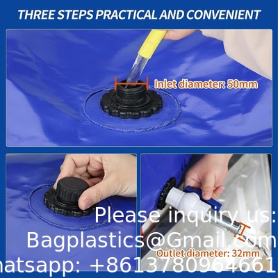 Réservoir d'eau pliable extérieur, sac à eau, réservoir de stockage d'eau, robinet, réservoir d'eau durable