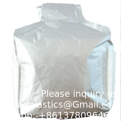 Le sac d'éléphant de papier d'aluminium 1 Ton Heavy Duty Plastic Liner pour le sable matériel chimique Fibc en vrac de graine a rayé le sac en aluminium