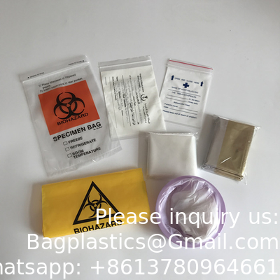 Sac d'échantillon en gros Sac de transport de spécimens de danger biologique Transparent 95 kPa Sac de transport de spécimens de danger biologique