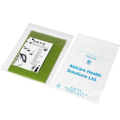 Sacs d'échantillons biohazard, 100 pièces 6x9in/15x25cm avec imprimé le logo rouge biohazard, sacs d'échantillons en fermeture à glissière à l'extérieur de la poche