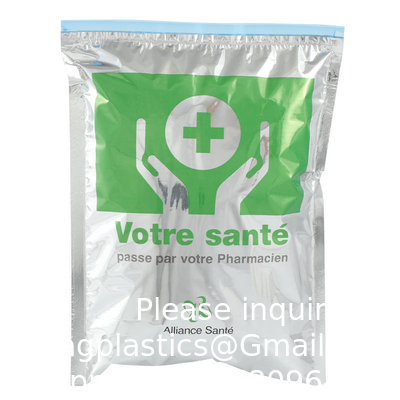 Sacs thermique à froid en papier d'aluminium isolés avec fermeture à glissière