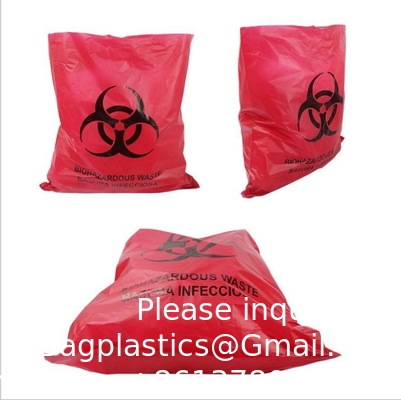 Plastique biodégradable pour hôpitaux Sacs à ordures pour déchets biologiques Sacs à ordures pour déchets biologiques Indicateur de température autoclavable
