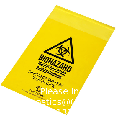 Plastique biodégradable pour hôpitaux Sacs à ordures pour déchets biologiques Sacs à ordures pour déchets biologiques Indicateur de température autoclavable