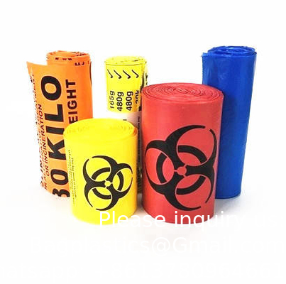 Les poubelles dangereuses de qualité médicale sans sacs à fuite - Symbole de danger biologique pour l'élimination sûre des déchets infectieux