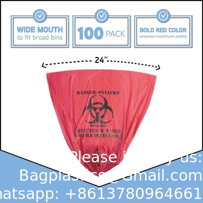 Les poubelles dangereuses de qualité médicale sans sacs à fuite - Symbole de danger biologique pour l'élimination sûre des déchets infectieux