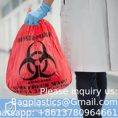 Les poubelles dangereuses de qualité médicale sans sacs à fuite - Symbole de danger biologique pour l'élimination sûre des déchets infectieux