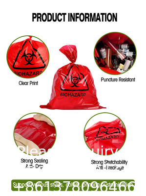 Les poubelles dangereuses de qualité médicale sans sacs à fuite - Symbole de danger biologique pour l'élimination sûre des déchets infectieux