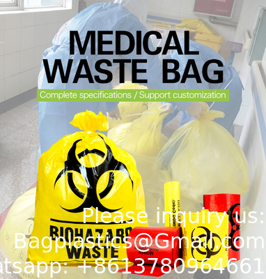 Les poubelles dangereuses de qualité médicale sans sacs à fuite - Symbole de danger biologique pour l'élimination sûre des déchets infectieux