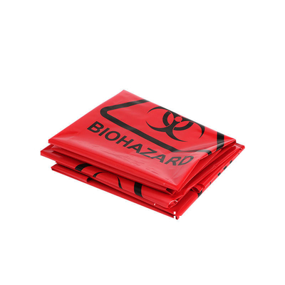Fournisseur d'usine en gros Rouge Jaune Autoclave personnalisé Plastique Biohazard Sac à ordures Sac de déchets médicaux Hôpital
