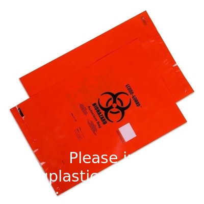 Fournisseur d'usine en gros Rouge Jaune Autoclave personnalisé Plastique Biohazard Sac à ordures Sac de déchets médicaux Hôpital