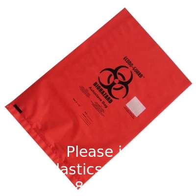 Fournisseur d'usine en gros Rouge Jaune Autoclave personnalisé Plastique Biohazard Sac à ordures Sac de déchets médicaux Hôpital