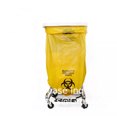 Fournisseur d'usine en gros Rouge Jaune Autoclave personnalisé Plastique Biohazard Sac à ordures Sac de déchets médicaux Hôpital