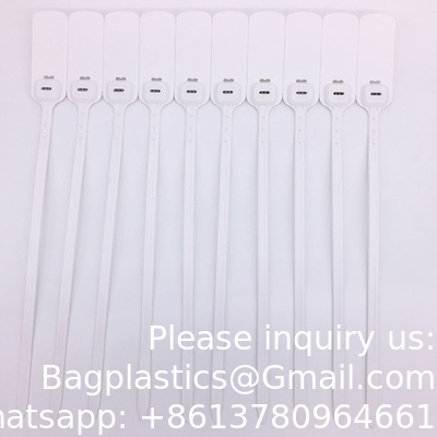 Fermeture à sel en plastique jetable à l'épreuve de la manipulation, logo personnalisé, joints en plastique, joints en plastique, joints en plastique de 30 cm pour banque