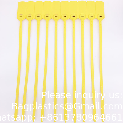 Fermeture à sel en plastique jetable à l'épreuve de la manipulation, logo personnalisé, joints en plastique, joints en plastique, joints en plastique de 30 cm pour banque