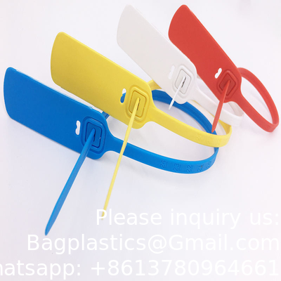 Fermeture à sel en plastique jetable à l'épreuve de la manipulation, logo personnalisé, joints en plastique, joints en plastique, joints en plastique de 30 cm pour banque