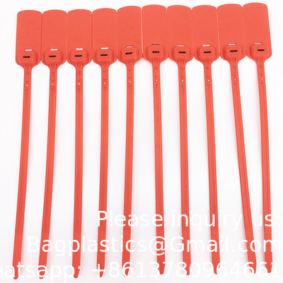 Fermeture à sel en plastique jetable à l'épreuve de la manipulation, logo personnalisé, joints en plastique, joints en plastique, joints en plastique de 30 cm pour banque