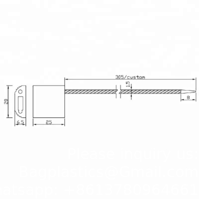 Fermeture de câble de sécurité réservoir Container Sceau Sceau de câble étanche Sceau de tamper Evident Sceaux numérotés Sceau de câble de haute sécurité