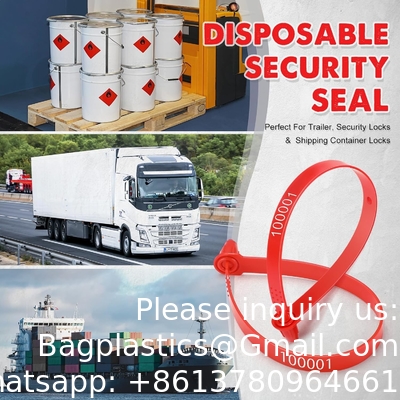 Sceaux de porte de camion en plastique Sceaux de sécurité étanches à toute manipulation Sceaux de sécurité numérotés Sceaux jetables sûrs