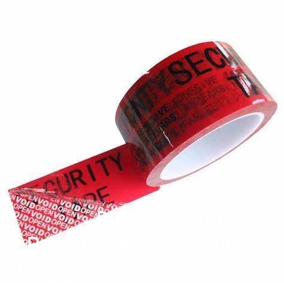 Tape de sécurité rouge numérotée en série (48 mm x 50 m x 2 mil, 100% de transfert total, film ultra épais  √ vide)