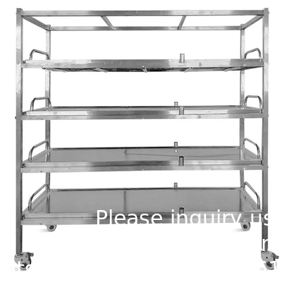 304 corps en acier inoxydable rack 2/3/4/12 niveaux cadavres rack de stockage, charrette de morgue étagère de cadavre souleveur de corps