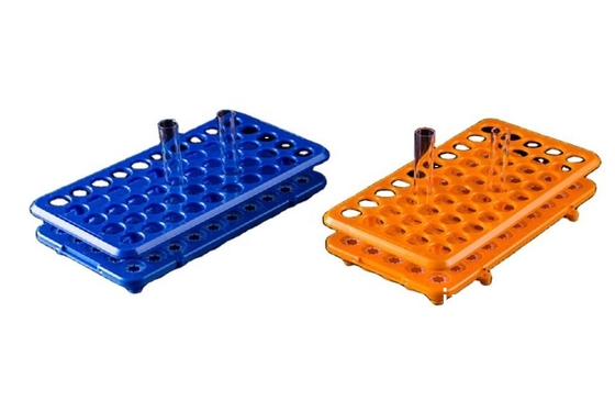 Réservoir de tubes à centrifugeuse en PP multifonctionnel de laboratoire 50 trous*18 mm Réservoir de tubes à essai en plastique Circlip en silicone