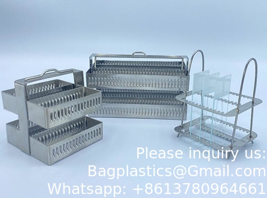 Histologie Diapositive tissulaire Verre de teinture Jar de teinture Rack Pathologie microscope diapositive de teinture jar et rack