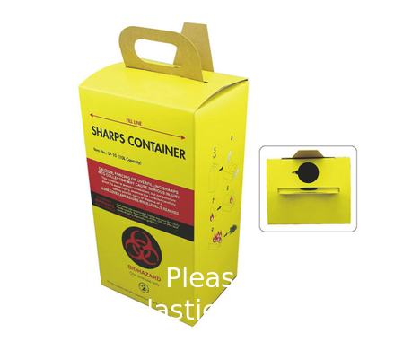 Boîte de sécurité Pour les déchets de seringue Aiguille pointue Incinérateur Carton contenant 5L 7L 10L Boîte à ordures d' incinérateur