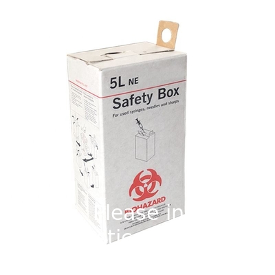 5L 10L boîte à incinérateur jetable Boîtes en papier ondulé Seringues Aiguille pointue Récipient de sécurité