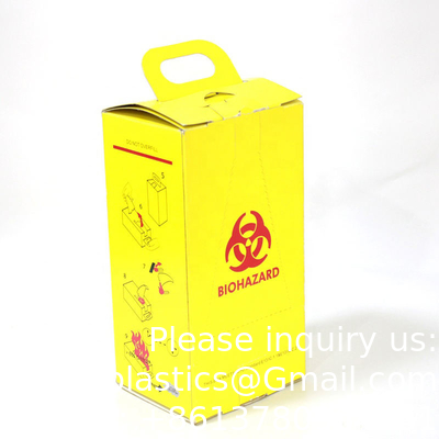 5L 10L boîte à incinérateur jetable Boîtes en papier ondulé Seringues Aiguille pointue Récipient de sécurité