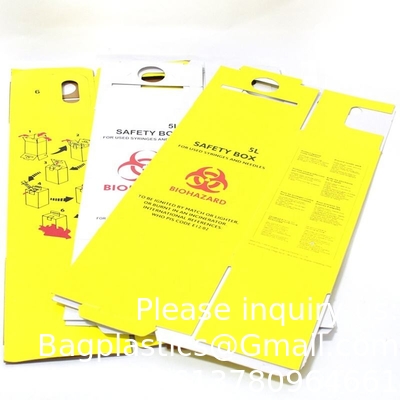 Dispositif médical jetable 5 L d' aiguille en papier Aiguisements de boîtes de conserve Boîte de récipient jetable Aiguisement de récipient jetable Médical