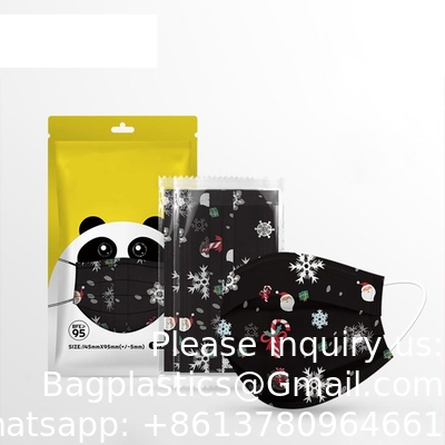 Masque facial, masque jetable, cadeaux de Noël Masques de dessins animés de Noël Fournitures de fête Hommes et femmes échantillon gratuit