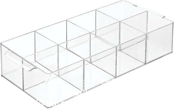 Porteur de stylo acrylique 4 compartiments,porteur de stylo clair organisateur de maquillage Porteur de pinceau pour accessoires de bureau,cosmétiques