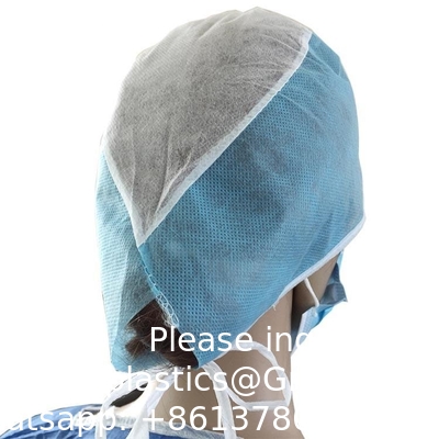 Caps pour chirurgiens à usage médical à usage unique Caps pour médecins PP Caps chirurgicaux à usage unique sans tissus SMS bouffant médical