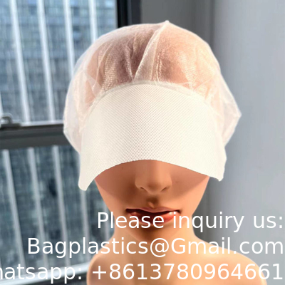 Ateliers Industrie alimentaire Couvre-cheveux en PP Blanc à usage unique Bouffant non tissé