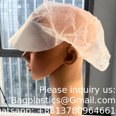Ateliers Industrie alimentaire Couvre-cheveux en PP Blanc à usage unique Bouffant non tissé