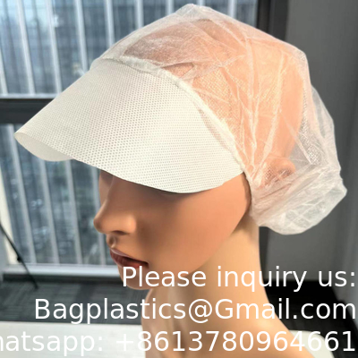 Ateliers Industrie alimentaire Couvre-cheveux en PP Blanc à usage unique Bouffant non tissé