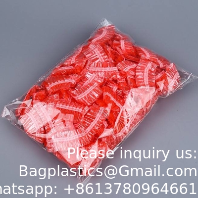 Coupe de douche jetable élastique épaissississante de 21 pouces Cap de bain transparent Salon Hôtel Voyage Caps de douche en plastique PE
