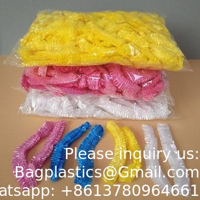 Coupe de douche jetable élastique épaissississante de 21 pouces Cap de bain transparent Salon Hôtel Voyage Caps de douche en plastique PE