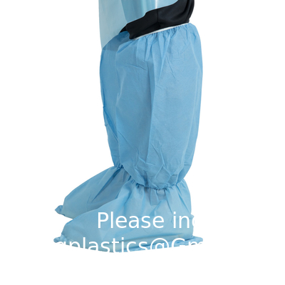 Couverture de chaussure jetable non glissante bleue haute jetable imperméable à l' eau couverture de chaussure de pluie durable couverture de chaussure jetable
